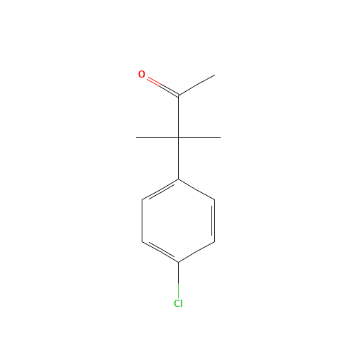 3-(4-chlorophenyl)-3-methylbutan-2-one (CAS: 16703-39-2) - Chemical Structure and Molecular Formula 