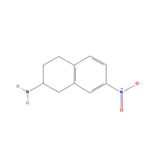 7-nitro-1,2,3,4-tetrahydronaphthalen-2-amine (CAS: 101167-13-9) - Chemical Structure and Molecular Formula 