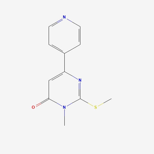 3-methyl-2-methylsulfanyl-6-pyridin-4-ylpyrimidin-4-one (CAS: 208655-21-4) - Chemical Structure and Molecular Formula 