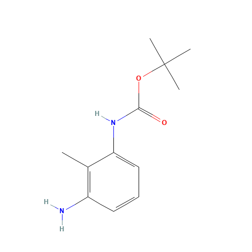 tert-butyl N-(3-amino-2-methylphenyl)carbamate (CAS: 179898-27-2) - Chemical Structure and Molecular Formula 