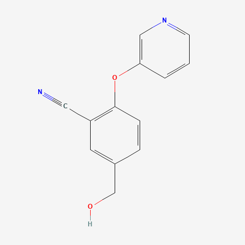 5-(hydroxymethyl)-2-pyridin-3-yloxybenzonitrile (CAS: 1369255-96-8) - Chemical Structure and Molecular Formula 