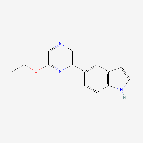 5-(6-propan-2-yloxypyrazin-2-yl)-1H-indole (CAS: 1380917-73-6) - Chemical Structure and Molecular Formula 