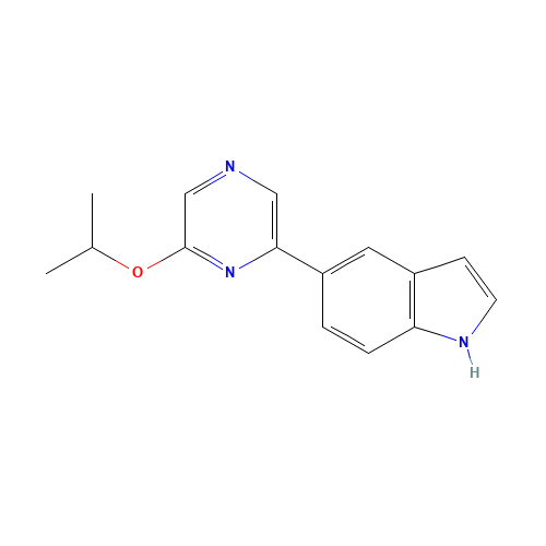 5-(6-propan-2-yloxypyrazin-2-yl)-1H-indole (CAS: 1380917-73-6) - Chemical Structure and Molecular Formula 