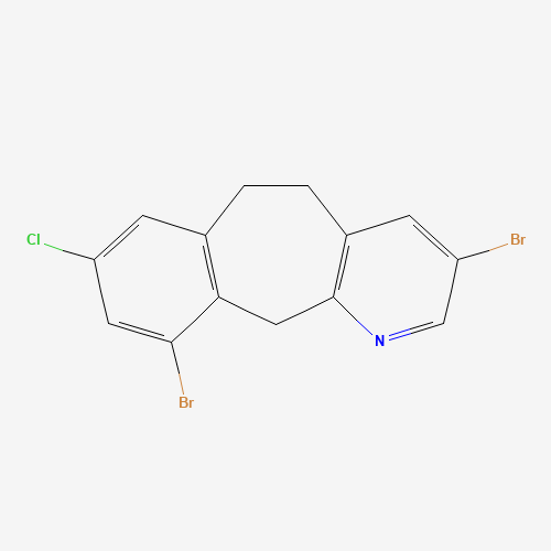 3,10-dibromo-8-chloro-6,11-dihydro-5H-benzo[1,2]cyclohepta[2,4-b]pyridine (CAS: 272107-22-9) - Chemical Structure and Molecular Formula 