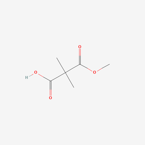3-methoxy-2,2-dimethyl-3-oxopropanoic acid (CAS: 13051-21-3) - Chemical Structure and Molecular Formula 