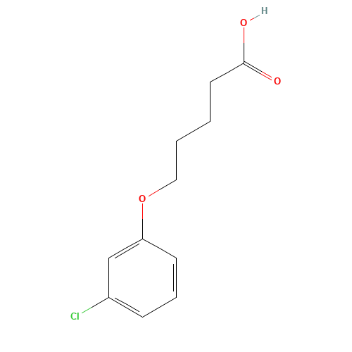 5-(3-chlorophenoxy)pentanoic acid (CAS: 7170-52-7) - Chemical Structure and Molecular Formula 