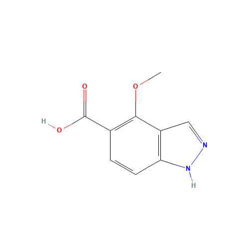 4-methoxy-1H-indazole-5-carboxylic acid (CAS: 633327-83-0) - Chemical Structure and Molecular Formula 