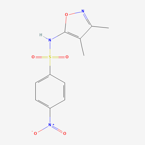 N-(3,4-dimethyl-1,2-oxazol-5-yl)-4-nitrobenzenesulfonamide (CAS: 184644-22-2) - Chemical Structure and Molecular Formula 