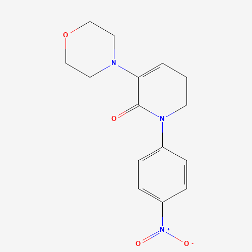 5-morpholin-4-yl-1-(4-nitrophenyl)-2,3-dihydropyridin-6-one (CAS: 503615-03-0) - Chemical Structure and Molecular Formula 