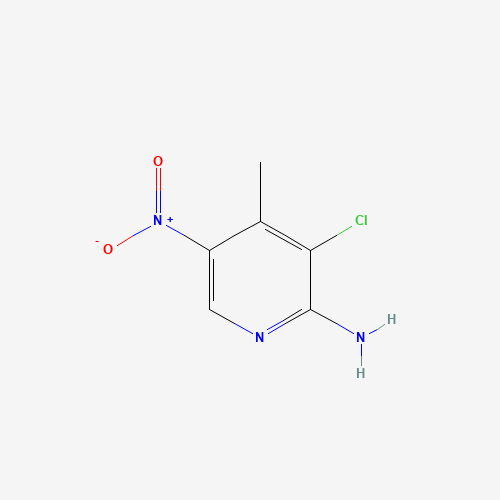 3-chloro-4-methyl-5-nitropyridin-2-amine (CAS: 1003710-31-3) - Chemical Structure and Molecular Formula 