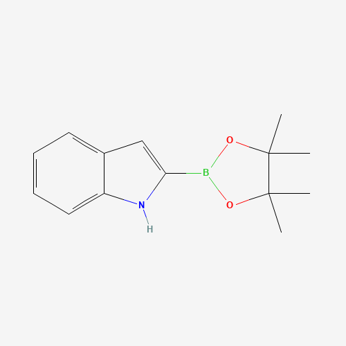 2-(4,4,5,5-tetramethyl-1,3,2-dioxaborolan-2-yl)-1H-indole (CAS: 476004-81-6) - Chemical Structure and Molecular Formula 