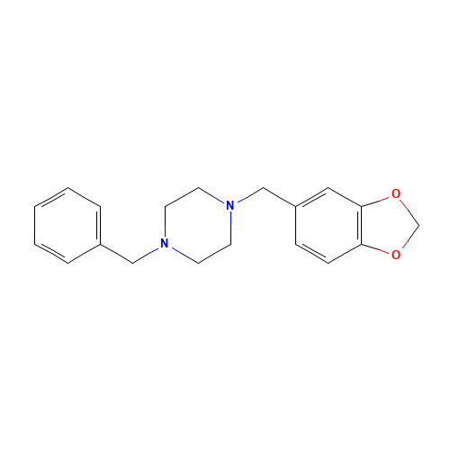 1-(1,3-benzodioxol-5-ylmethyl)-4-benzylpiperazine (CAS: 414876-23-6) - Related Chemical Product