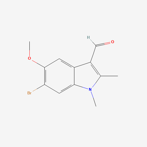 6-bromo-5-methoxy-1,2-dimethylindole-3-carbaldehyde (CAS: 111083-32-0) - Chemical Structure and Molecular Formula 