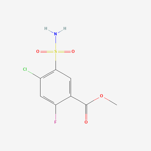 methyl 4-chloro-2-fluoro-5-sulfamoylbenzoate (CAS: 4793-28-6) - Chemical Structure and Molecular Formula 