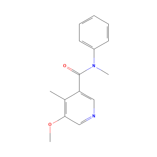 5-methoxy-N,4-dimethyl-N-phenylpyridine-3-carboxamide (CAS: 1105675-65-7) - Chemical Structure and Molecular Formula 