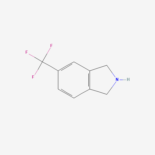 5-(trifluoromethyl)-2,3-dihydro-1H-isoindole (CAS: 342638-03-3) - Chemical Structure and Molecular Formula 