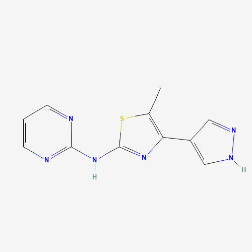 5-methyl-4-(1H-pyrazol-4-yl)-N-pyrimidin-2-yl-1,3-thiazol-2-amine (CAS: 1235312-68-1) - Related Chemical Product