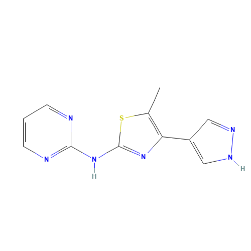 5-methyl-4-(1H-pyrazol-4-yl)-N-pyrimidin-2-yl-1,3-thiazol-2-amine (CAS: 1235312-68-1) - Related Chemical Product