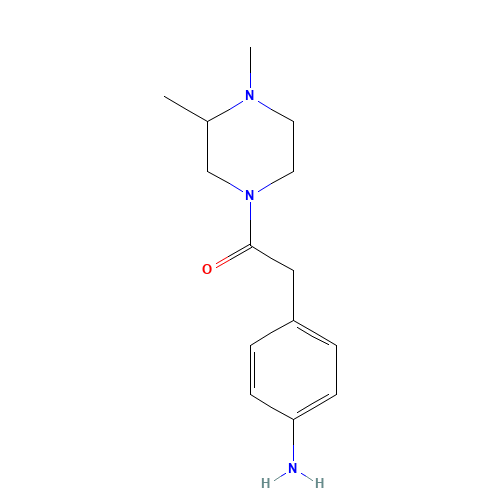 2-(4-aminophenyl)-1-(3,4-dimethylpiperazin-1-yl)ethanone (CAS: 837422-05-6) - Chemical Structure and Molecular Formula 
