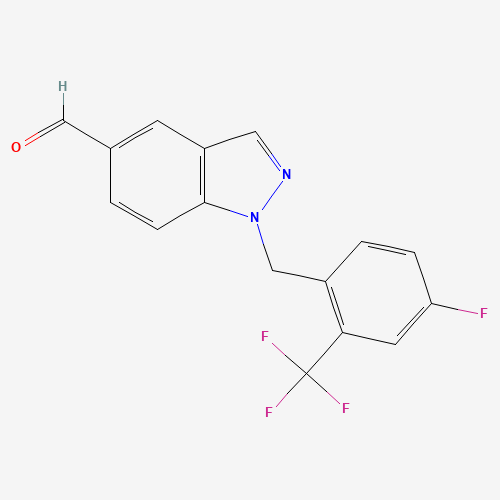 1-[[4-fluoro-2-(trifluoromethyl)phenyl]methyl]indazole-5-carbaldehyde (CAS: 1312704-83-8) - Related Chemical Product
