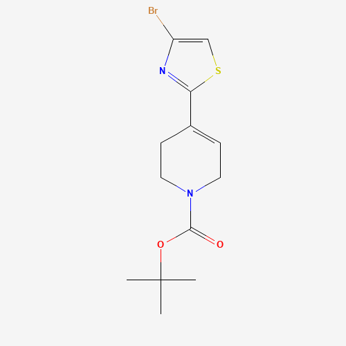tert-butyl 4-(4-bromo-1,3-thiazol-2-yl)-3,6-dihydro-2H-pyridine-1-carboxylate (CAS: 1332301-87-7) - Chemical Structure and Molecular Formula 