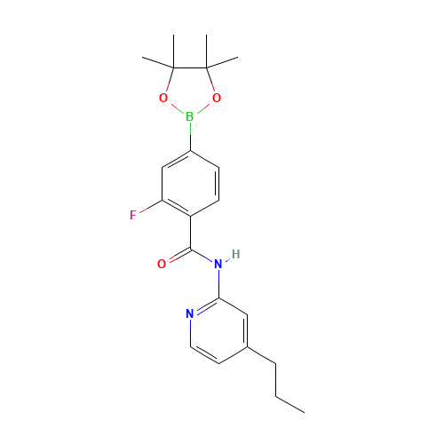2-fluoro-N-(4-propylpyridin-2-yl)-4-(4,4,5,5-tetramethyl-1,3,2-dioxaborolan-2-yl)benzamide (CAS: 1419221-40-1) - Related Chemical Product