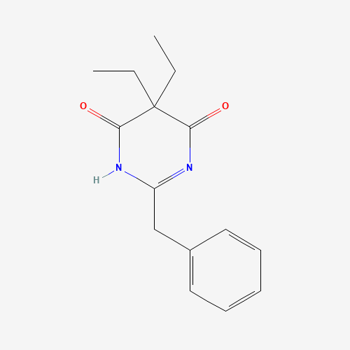 2-benzyl-5,5-diethyl-1H-pyrimidine-4,6-dione (CAS: 21585-46-6) - Chemical Structure and Molecular Formula 
