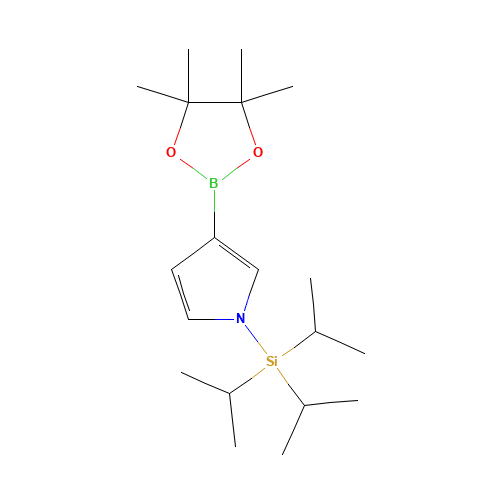 tri(propan-2-yl)-[3-(4,4,5,5-tetramethyl-1,3,2-dioxaborolan-2-yl)pyrrol-1-yl]silane (CAS: 365564-11-0) - Chemical Structure and Molecular Formula 
