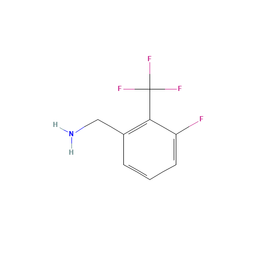 [3-fluoro-2-(trifluoromethyl)phenyl]methanamine (CAS: 771581-62-5) - Chemical Structure and Molecular Formula 