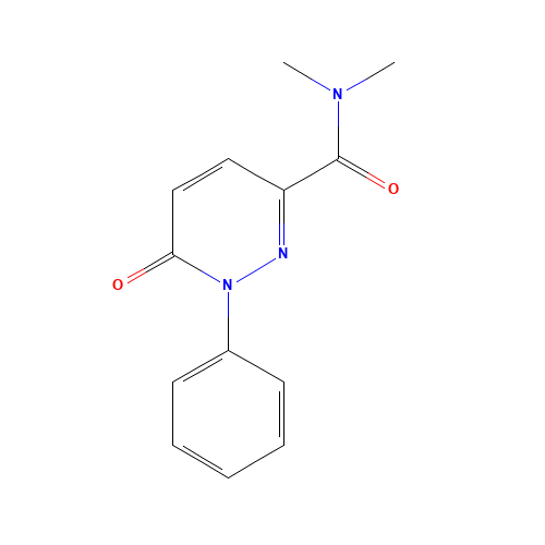 N,N-dimethyl-6-oxo-1-phenylpyridazine-3-carboxamide (CAS: 35451-68-4) - Chemical Structure and Molecular Formula 