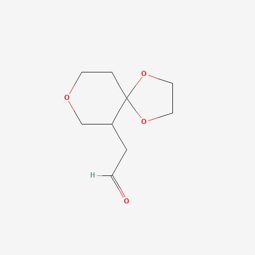 2-(1,4,8-trioxaspiro[4.5]decan-6-yl)acetaldehyde (CAS: 1287250-27-4) - Chemical Structure and Molecular Formula 