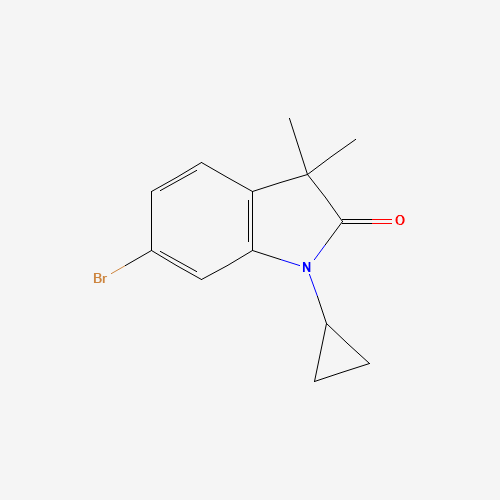 6-bromo-1-cyclopropyl-3,3-dimethylindol-2-one (CAS: 1581753-62-9) - Chemical Structure and Molecular Formula 