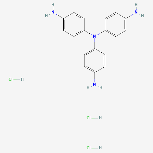 4-N,4-N-bis(4-aminophenyl)benzene-1,4-diamine;trihydrochloride (CAS: 114254-48-7) - Chemical Structure and Molecular Formula 