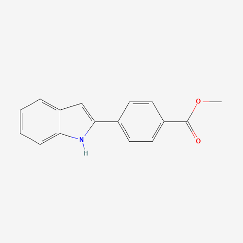 methyl 4-(1H-indol-2-yl)benzoate (CAS: 485321-10-6) - Chemical Structure and Molecular Formula 