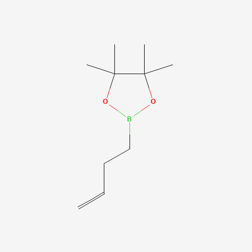 2-but-3-enyl-4,4,5,5-tetramethyl-1,3,2-dioxaborolane (CAS: 331958-92-0) - Chemical Structure and Molecular Formula 