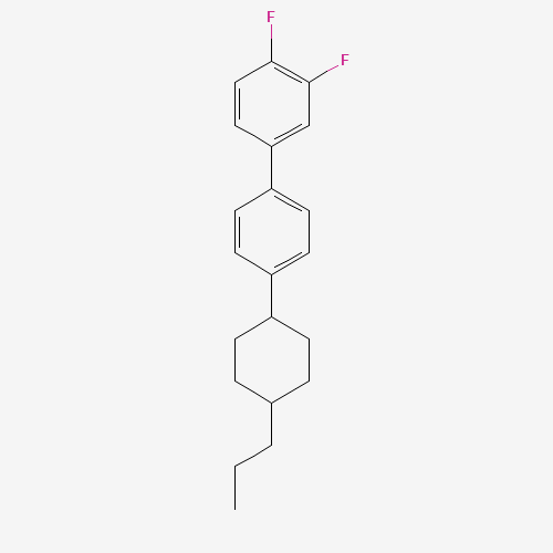 1,2-difluoro-4-[4-(4-propylcyclohexyl)phenyl]benzene (CAS: 85312-59-0) - Chemical Structure and Molecular Formula 