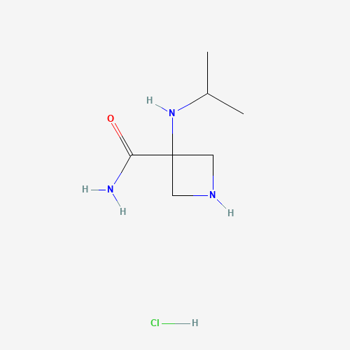 3-(propan-2-ylamino)azetidine-3-carboxamide;hydrochloride (CAS: 736994-09-5) - Chemical Structure and Molecular Formula 