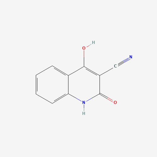 4-hydroxy-2-oxo-1H-quinoline-3-carbonitrile (CAS: 15000-43-8) - Chemical Structure and Molecular Formula 