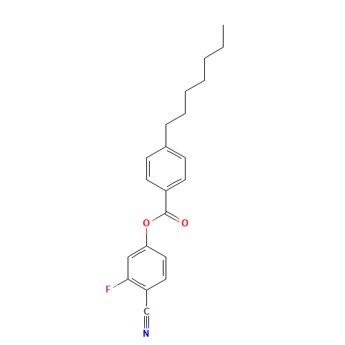(4-cyano-3-fluorophenyl) 4-heptylbenzoate (CAS: 86776-54-7) - Chemical Structure and Molecular Formula 