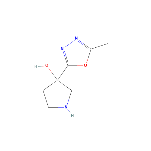 3-(5-methyl-1,3,4-oxadiazol-2-yl)pyrrolidin-3-ol (CAS: 1282606-34-1) - Related Chemical Product