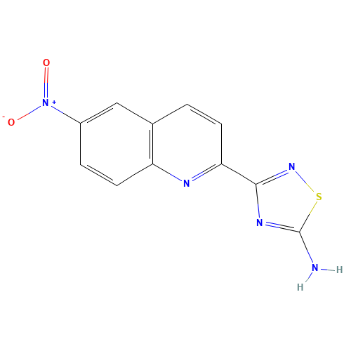 3-(6-nitroquinolin-2-yl)-1,2,4-thiadiazol-5-amine (CAS: 1179361-46-6) - Chemical Structure and Molecular Formula 