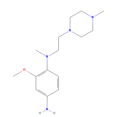 2-methoxy-1-N-methyl-1-N-[2-(4-methylpiperazin-1-yl)ethyl]benzene-1,4-diamine (CAS: 1453212-60-6) - Chemical Structure and Molecular Formula 