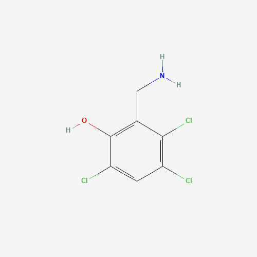 2-(aminomethyl)-3,4,6-trichlorophenol (CAS: 34646-62-3) - Chemical Structure and Molecular Formula 