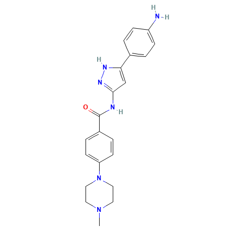 N-[5-(4-aminophenyl)-1H-pyrazol-3-yl]-4-(4-methylpiperazin-1-yl)benzamide (CAS: 1327167-35-0) - Related Chemical Product