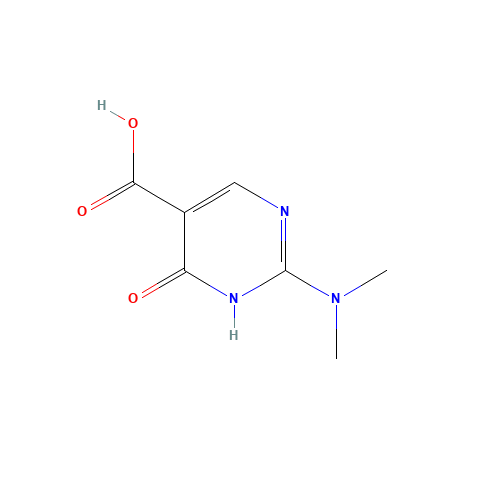 2-(dimethylamino)-6-oxo-1H-pyrimidine-5-carboxylic acid (CAS: 186130-63-2) - Chemical Structure and Molecular Formula 