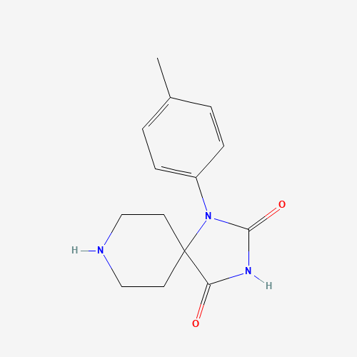 1-(4-methylphenyl)-1,3,8-triazaspiro[4.5]decane-2,4-dione (CAS: 1240785-20-9) - Chemical Structure and Molecular Formula 