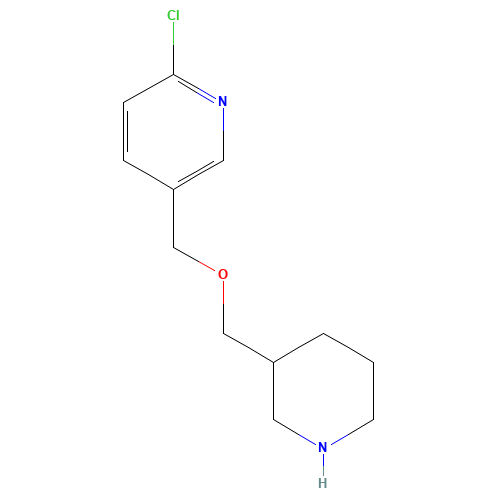 2-chloro-5-(piperidin-3-ylmethoxymethyl)pyridine (CAS: 1185541-78-9) - Related Chemical Product