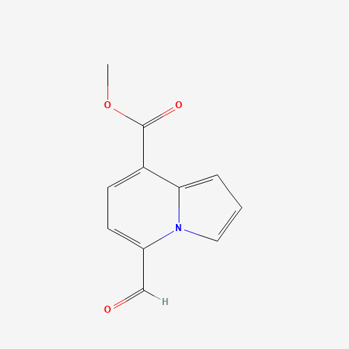 methyl 5-formylindolizine-8-carboxylate (CAS: 1437053-46-7) - Chemical Structure and Molecular Formula 