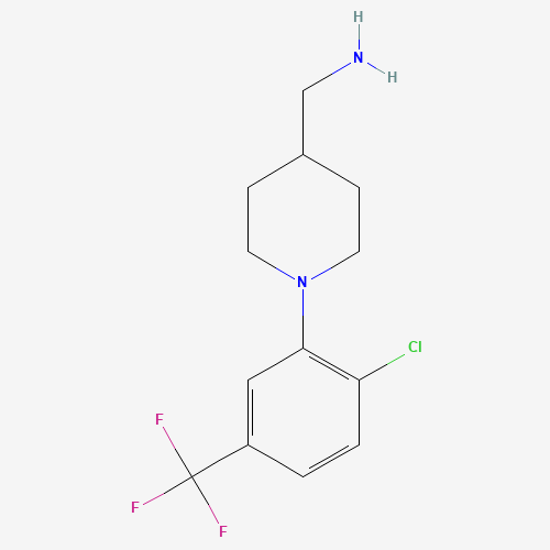 [1-[2-chloro-5-(trifluoromethyl)phenyl]piperidin-4-yl]methanamine (CAS: 1226356-56-4) - Related Chemical Product