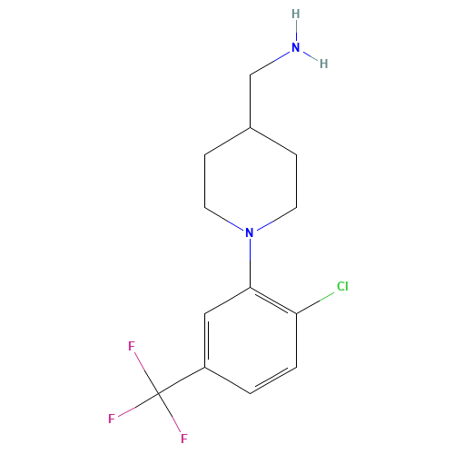 [1-[2-chloro-5-(trifluoromethyl)phenyl]piperidin-4-yl]methanamine (CAS: 1226356-56-4) - Related Chemical Product